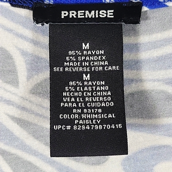 PREMISE Scoop Neckline Short Sleeve Long Tunic Size M - Picture 2 of 7